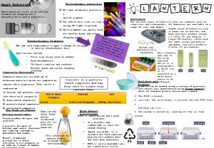 Photochromic particles Smart Materials Smart materials react to