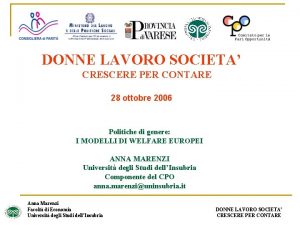 DONNE LAVORO SOCIETA CRESCERE PER CONTARE 28 ottobre