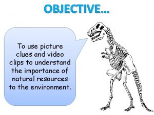 OBJECTIVE To use picture clues and video clips