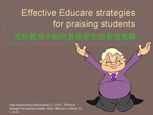Effective Educare strategies for praising students Ideas adapted