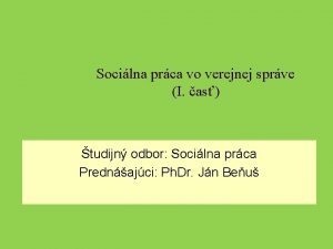 Pr��ca ekonomick�� riadite�� Pr��ca ekonomick�� riadite��