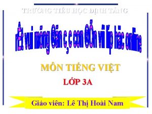 TRNG TIU HC NH TNG MN TING VIT