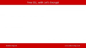 Free SSL with Lets Encrypt mikeirvingweb www mikeirving