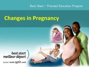 Best Start Prenatal Education Program Changes in Pregnancy