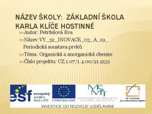 NZEV KOLY ZKLADN KOLA KARLA KLE HOSTINN Autor