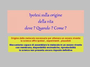 Evoluzione prebiologica