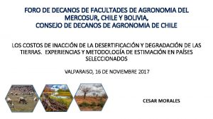 FORO DE DECANOS DE FACULTADES DE AGRONOMIA DEL