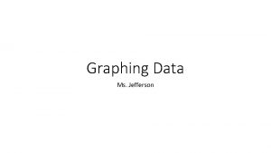 Graphing Data Ms Jefferson Introduction Graphing is used