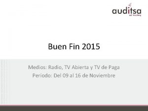 Buen Fin 2015 Medios Radio TV Abierta y