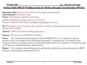 November 2003 doc IEEE 802 15 03436 r