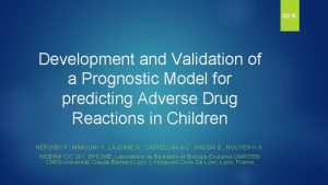 0215 Development and Validation of a Prognostic Model