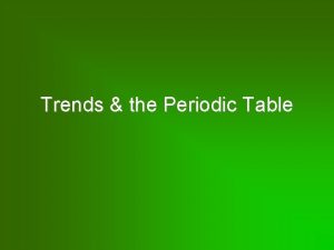 Trends the Periodic Table Trends more than 20