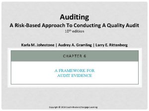 Auditing A RiskBased Approach To Conducting A Quality