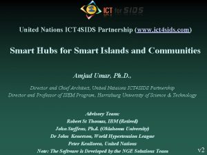 United Nations ICT 4 SIDS Partnership www ict