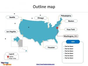 Outline map Seattle Philadelphia Chicago Boston New York