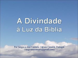 A Divindade Luz da Bblia Por Srgio e