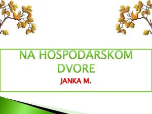 Maakov Jana JANKA M Hospodrsky dvor vek stodola