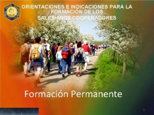 ORIENTACIONES E INDICACIONES PARA LA FORMACIN DE LOS