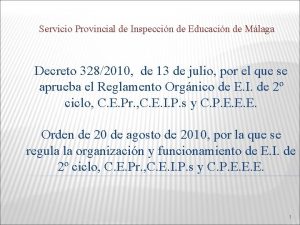 Servicio Provincial de Inspeccin de Educacin de Mlaga