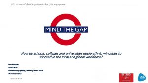 UEL Londons leading university for civic engagement How