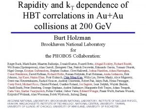Rapidity and k T dependence of HBT correlations