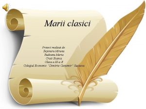 Marii clasici