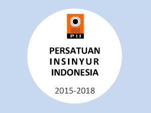 PERSATUAN ORGANISASI PII INSINYUR INDONESIA PERSATUAN INSINYUR INDONESIA