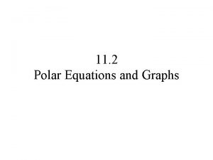 11 2 Polar Equations and Graphs An equation