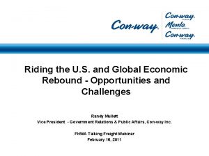 Riding the U S and Global Economic Rebound