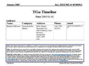 January 2005 doc IEEE 802 11 050049 r