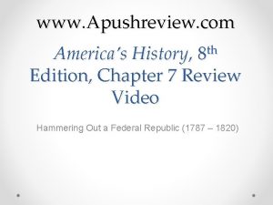 www Apushreview com th 8 Americas History Edition