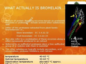 CO IL S WHAT ACTUALLY IS BROMELAIN Mixture