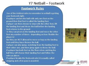 Footwork rule in netball