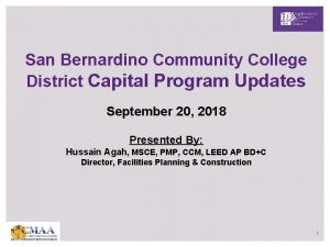 San Bernardino Community College District Capital Program Updates