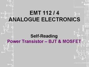 Transistor power dissipation