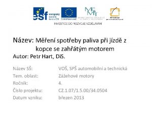 Nzev Men spoteby paliva pi jzd z kopce