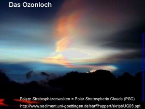 Polar stratospheric clouds