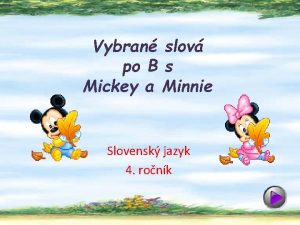 Vybran slov po B s Mickey a Minnie