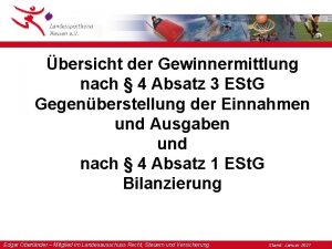 bersicht der Gewinnermittlung nach 4 Absatz 3 ESt