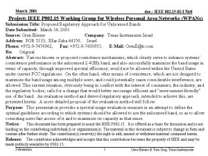 March 2001 doc IEEE 802 15 01170 r