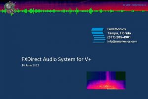 2011 Sim Phonics FXDirect Audio System for V