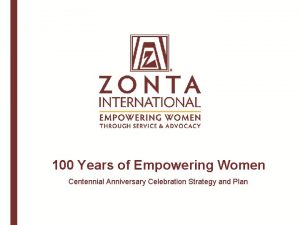 100 Years of Empowering Women Centennial Anniversary Celebration