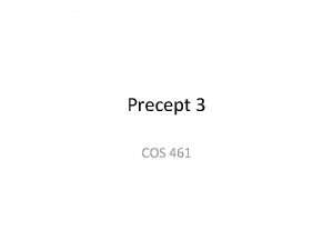 Precept 3 COS 461 Concurrency is Useful Multi