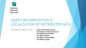 Localization of distributed data