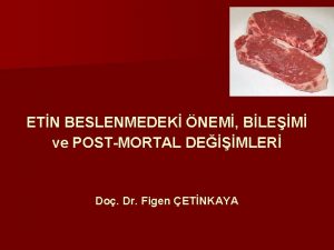 ETN BESLENMEDEK NEM BLEM ve POSTMORTAL DEMLER Do