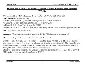 January 2004 doc IEEE 802 15 05 0021