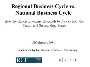 Regional Business Cycle vs National Business Cycle How
