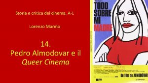 Storia e critica del cinema AL Lorenzo Marmo
