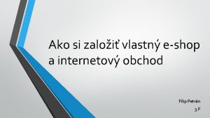 Ako si zaloi vlastn eshop a internetov obchod