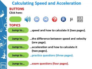 Calculate acceleration